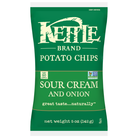 KETTLE FOODS Kettle Potato Chip Sour Cream & Onion 5 oz., PK15 800043